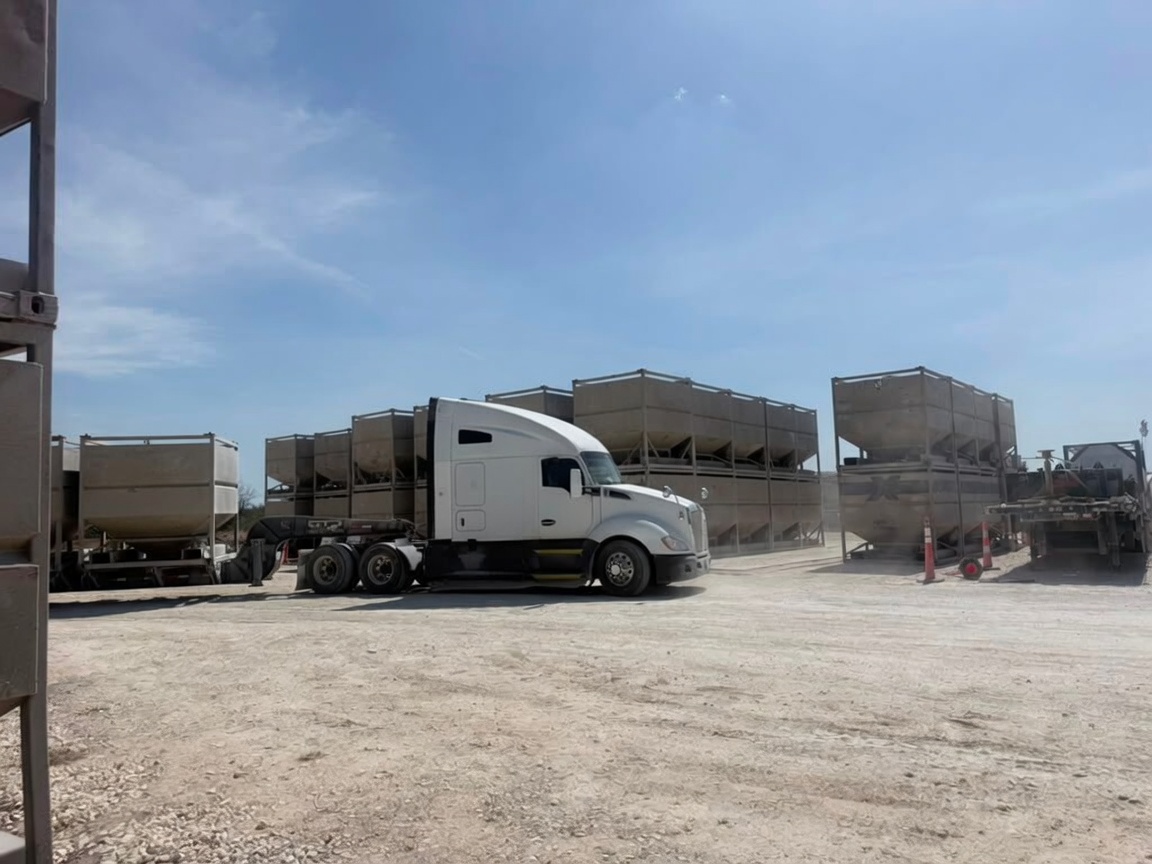Frac sand jobsite